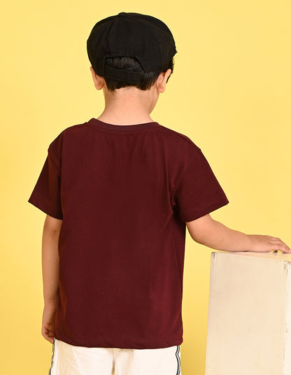 Nusyl Boys Wine You Only Live Once Text Printed Short sleeve Cotton Blend Oversized T-shirts