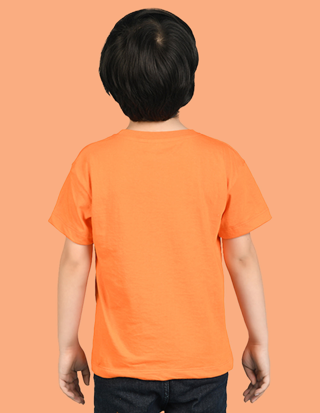 Nusyl Boys Orange i Hate People Text Printed Short sleeve Cotton Blend Oversized T-shirts