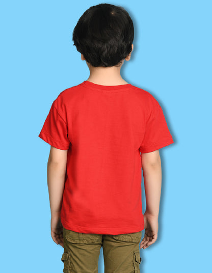 Nusyl Boys Lilac & Black & Red Graphic & Text Printed Oversized T-Shirt - Pack of 3