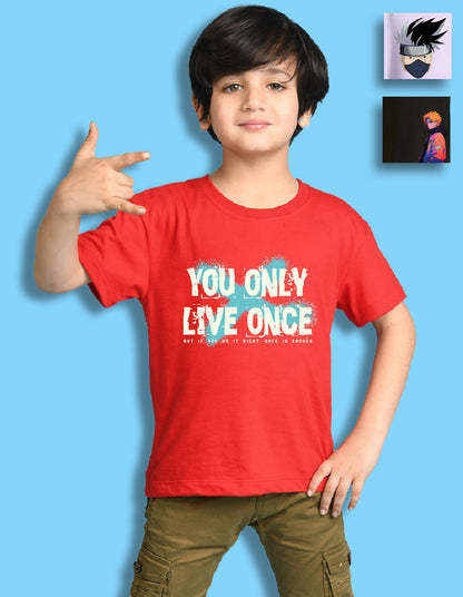 Nusyl Boys Lilac & Black & Red Graphic & Text Printed Oversized T-Shirt - Pack of 3