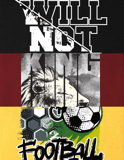 Nusyl Boys Wine & Black & Yellow Football & Text Printed Oversized T-Shirt - Pack of 3