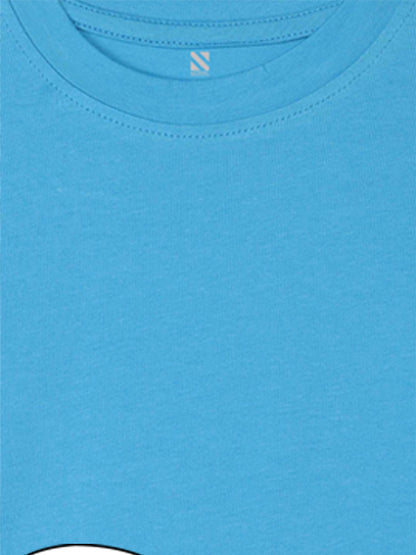 Nusyl Sky Blue Biowashed Cotton Full Sleeve T-shirt