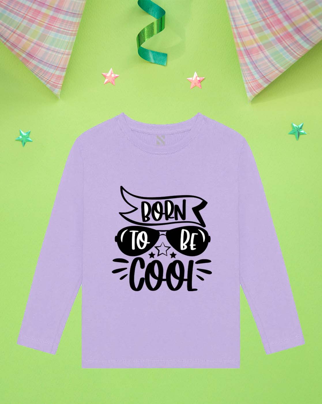 Nusyl Boys Lilac Cool Graphic Printed Full sleeve T-Shirt