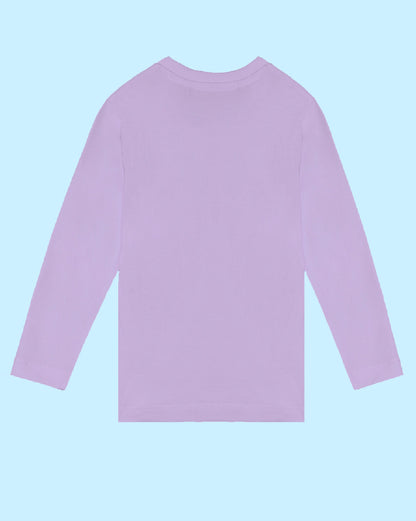 Nusyl Boys Lilac Cool Graphic Printed Full sleeve T-Shirt