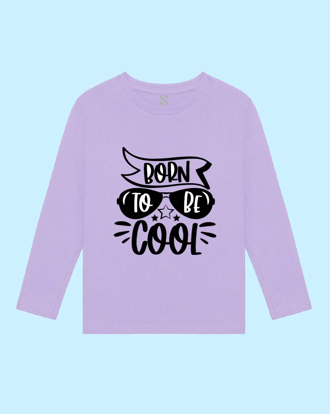 Nusyl Boys Lilac Cool Graphic Printed Full sleeve T-Shirt