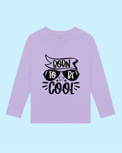 Nusyl Boys Lilac Cool Graphic Printed Full sleeve T-Shirt