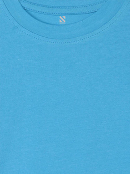 Nusyl Sky Blue Biowashed Cotton Full Sleeve T-shirt