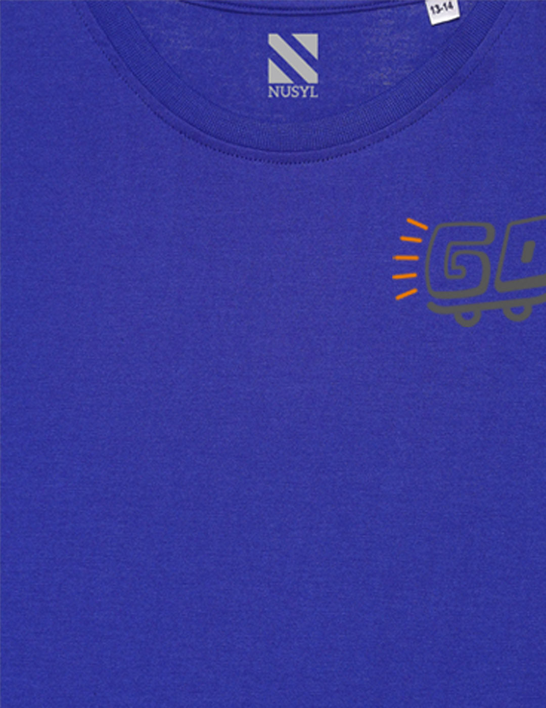 Nusyl Royal Blue Biowashed Cotton Full Sleeve T-shirt