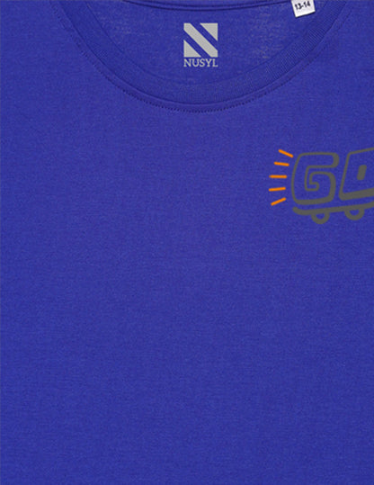 Nusyl Royal Blue Biowashed Cotton Full Sleeve T-shirt