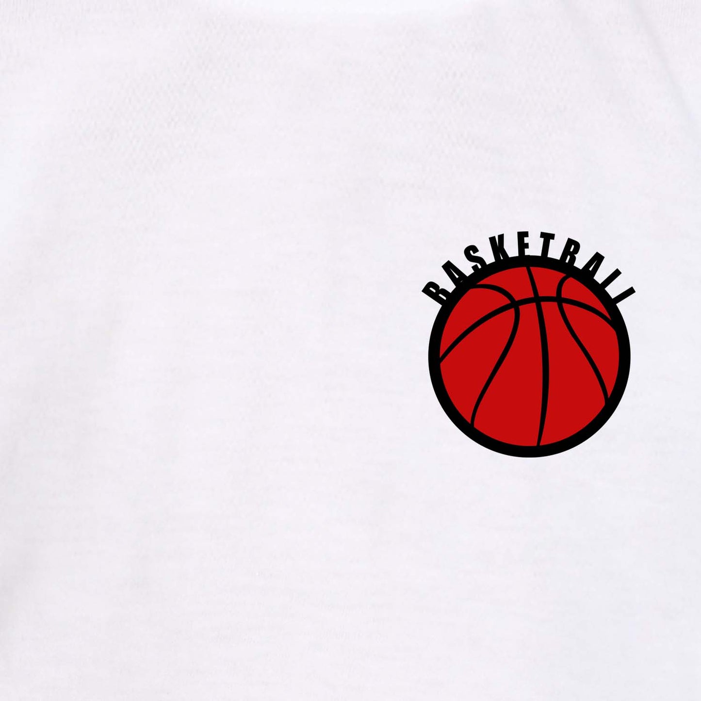 Nusyl White Basketball Printed Full Sleeve Cotton T-Shirts for Boys