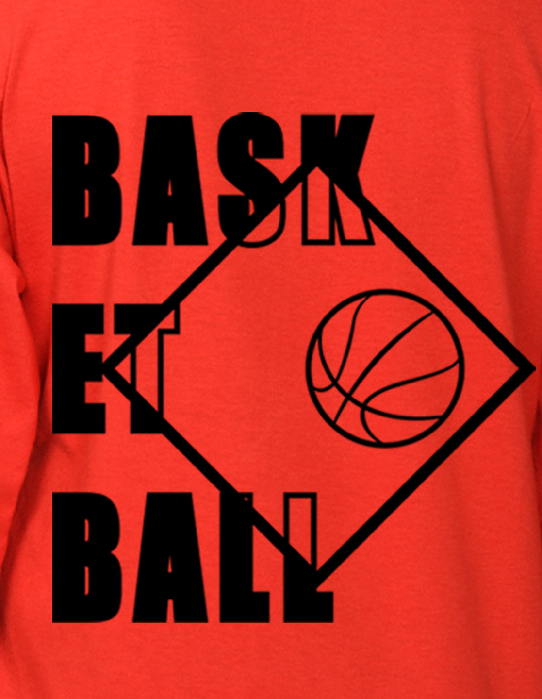 NUSYL Boy's Red Basketball Text Printed Regular Fit T-Shirt