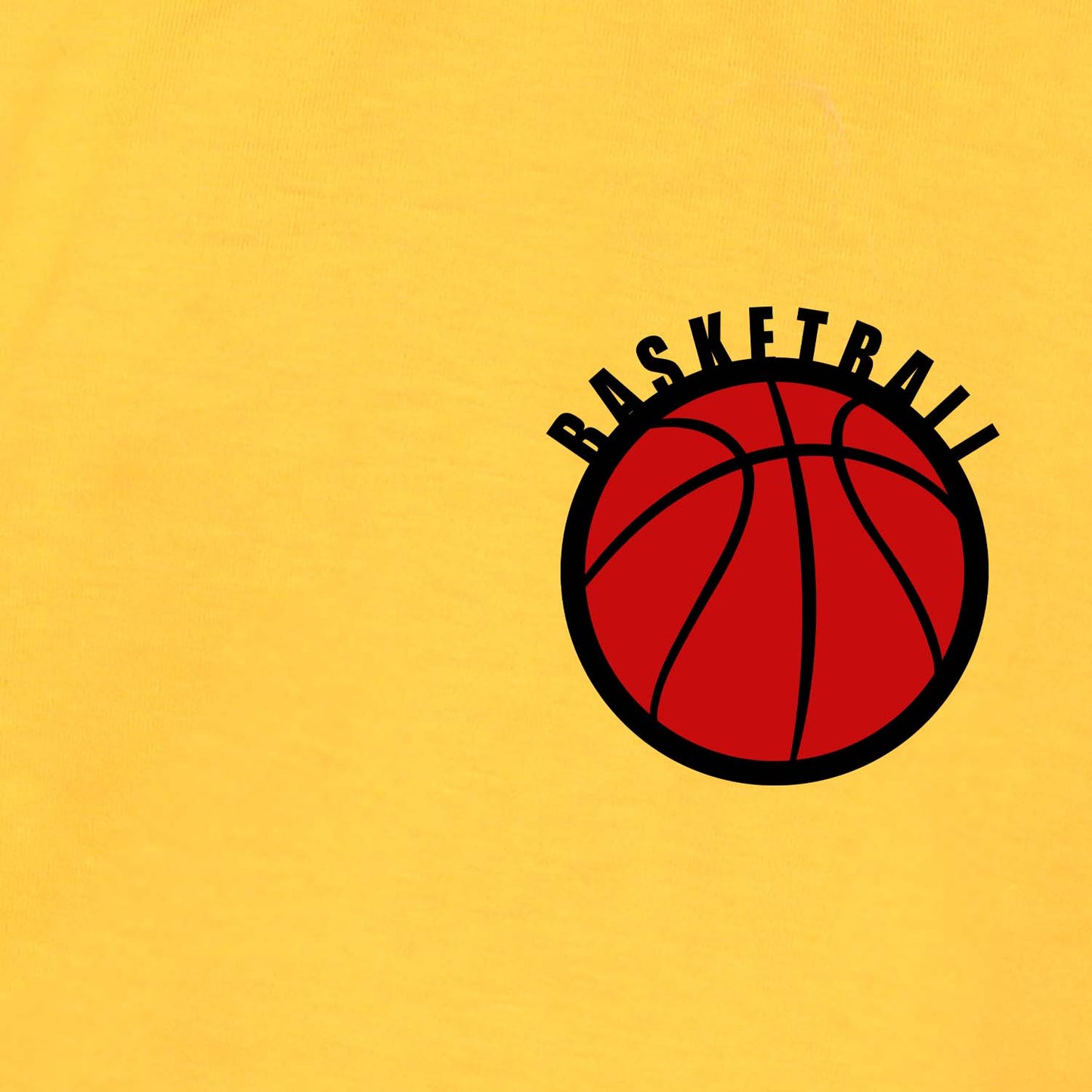 Nusyl Yellow Basketball Printed Full Sleeve Cotton T-Shirts for Boys