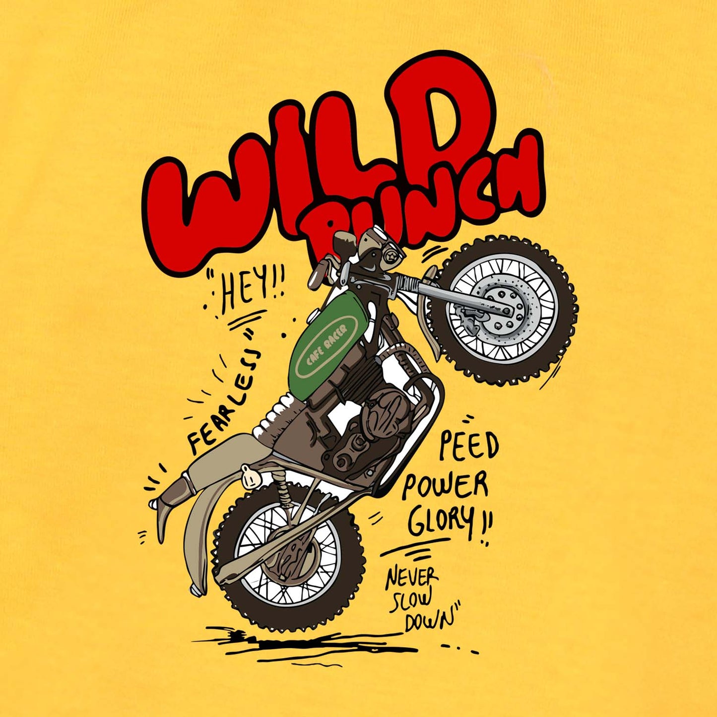 Nusyl Yellow Bike & Text Printed Full Sleeve Cotton T-Shirts for Boys
