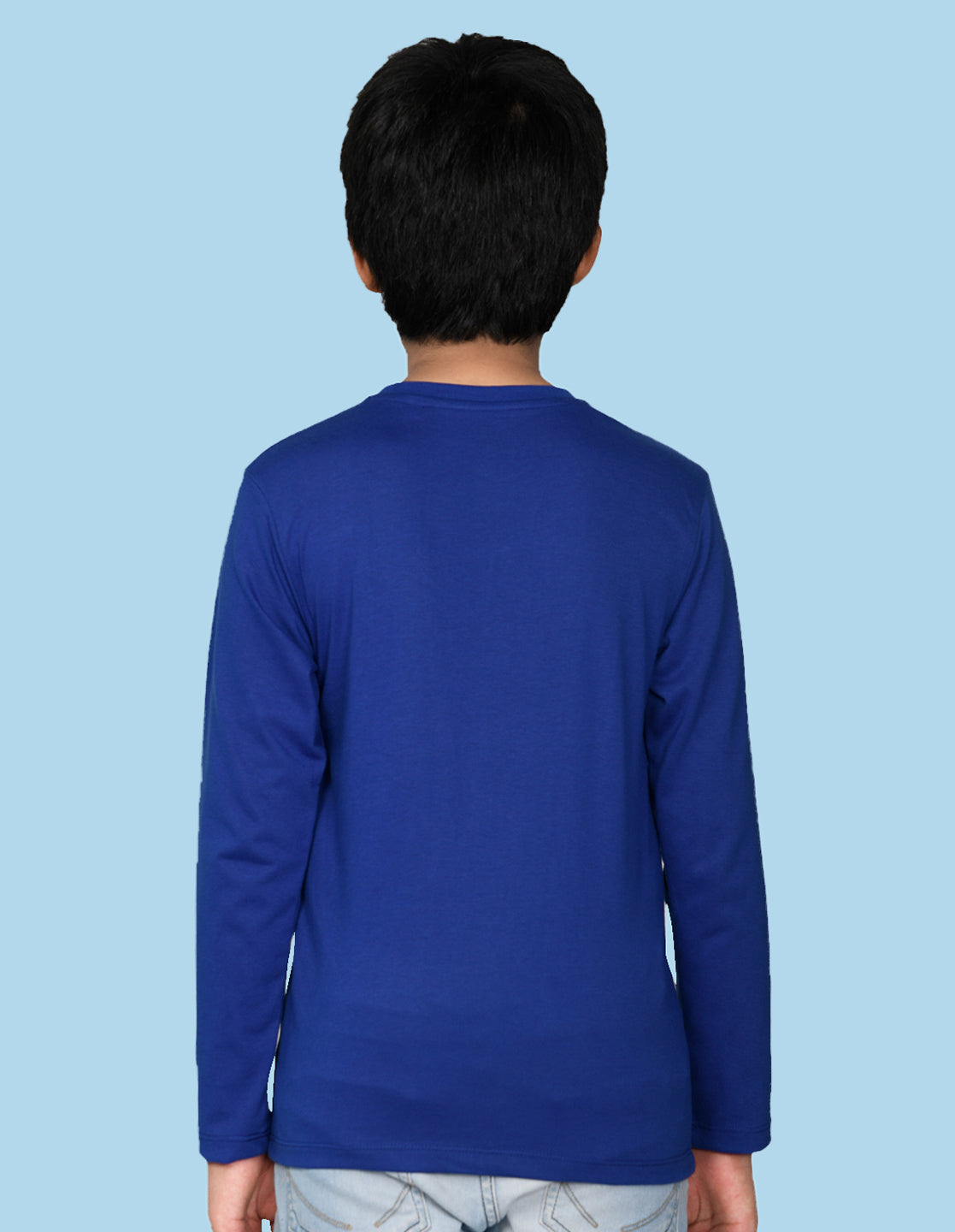 NUSYL Boy's Royal Blue Wild Punch Text Printed Regular Fit T-Shirt