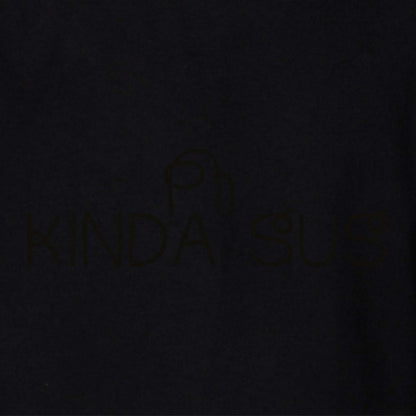 Nusyl Black Kinda sus Text Printed Full Sleeve Cotton T-Shirts for Boys