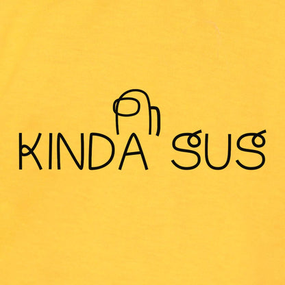 Nusyl Yellow Kinda sus Text Printed Full Sleeve Cotton T-Shirts for Boys