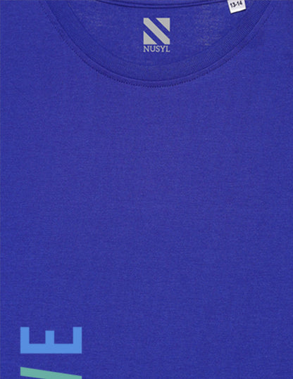 Nusyl Royal Blue Biowashed Cotton Full Sleeve T-shirt