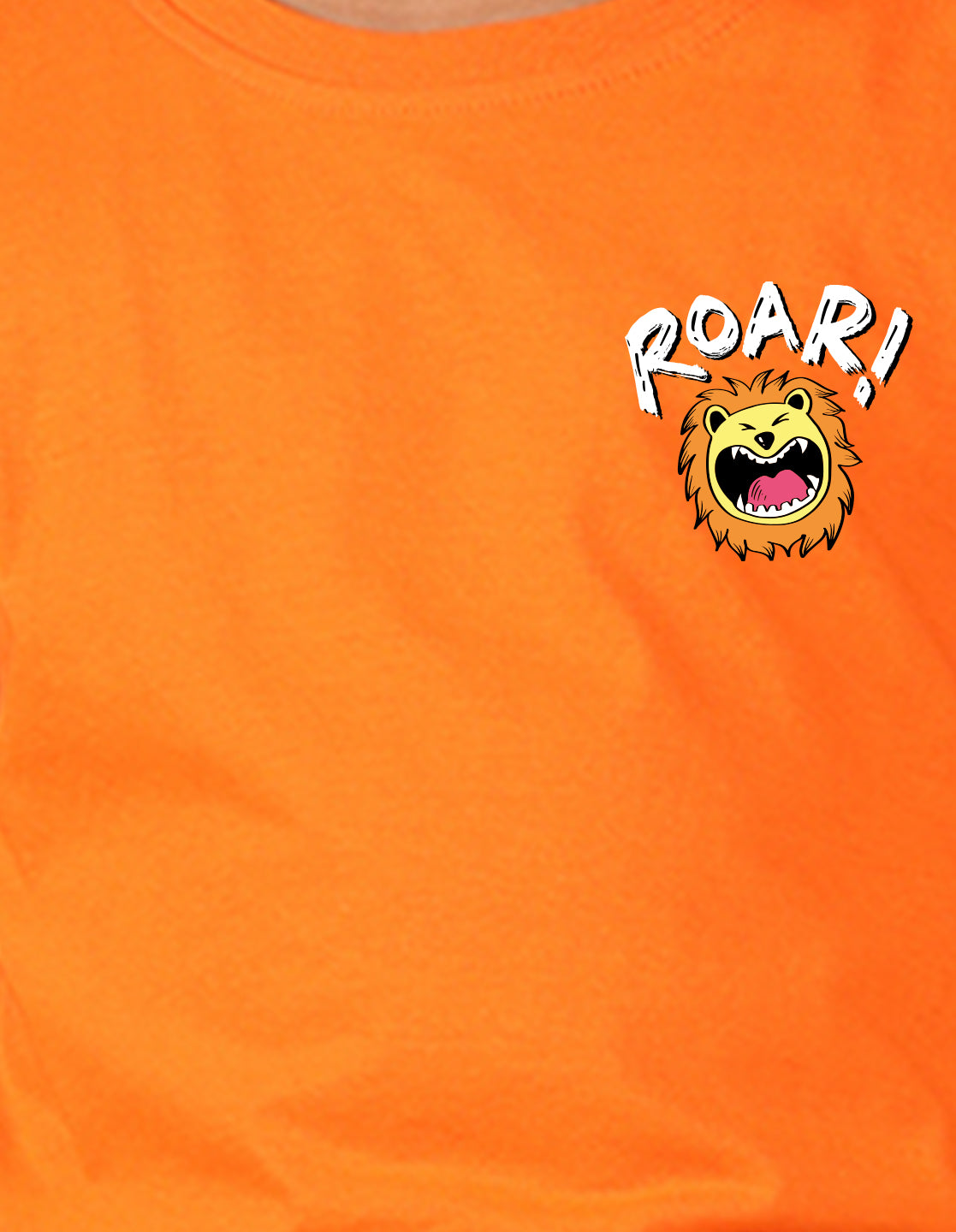 NUSYL Boy's Orange Roar text Printed Full sleeves T-Shirt