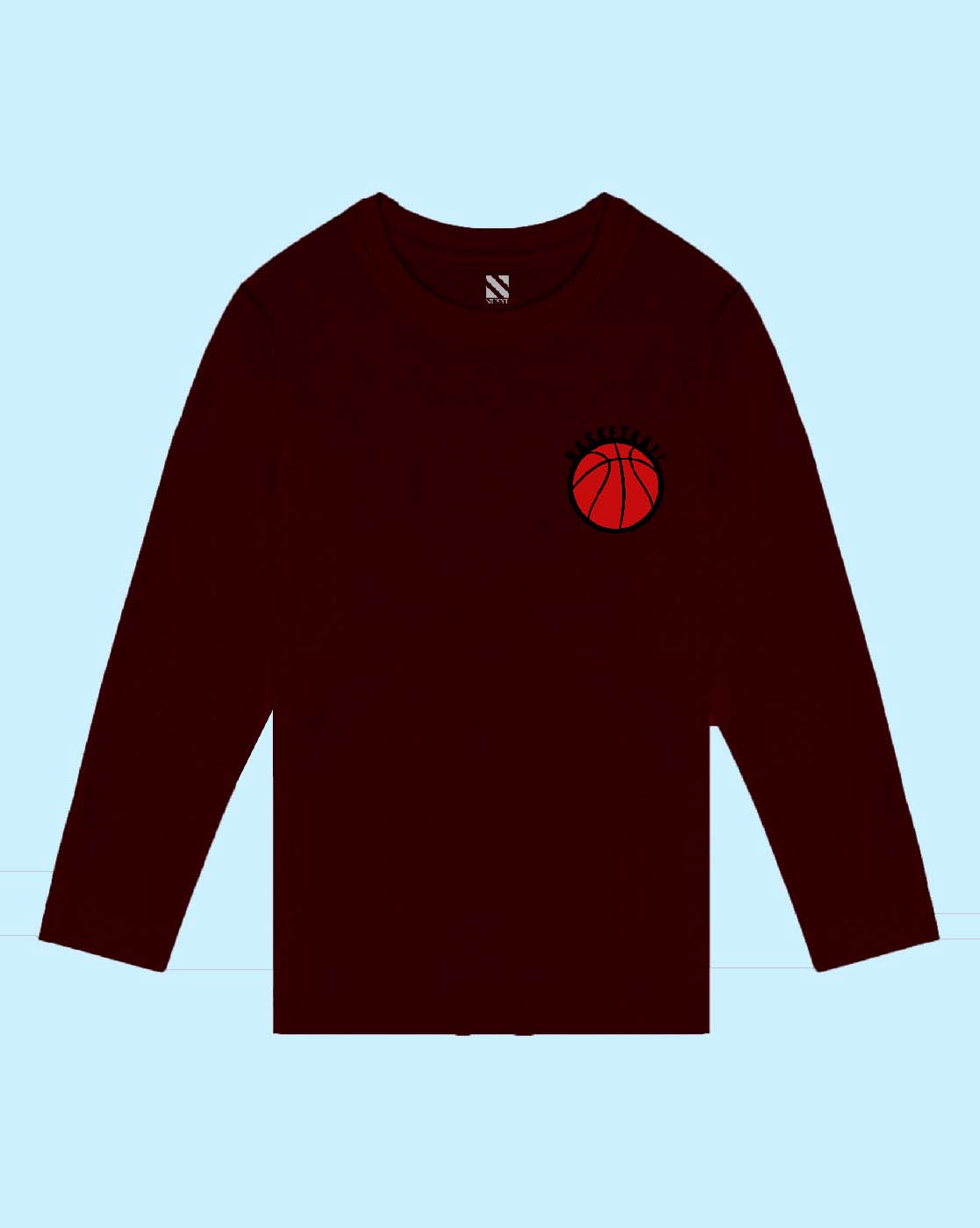 Nusyl Wine Basketball Graphic Printed Boy's  T-Shirt