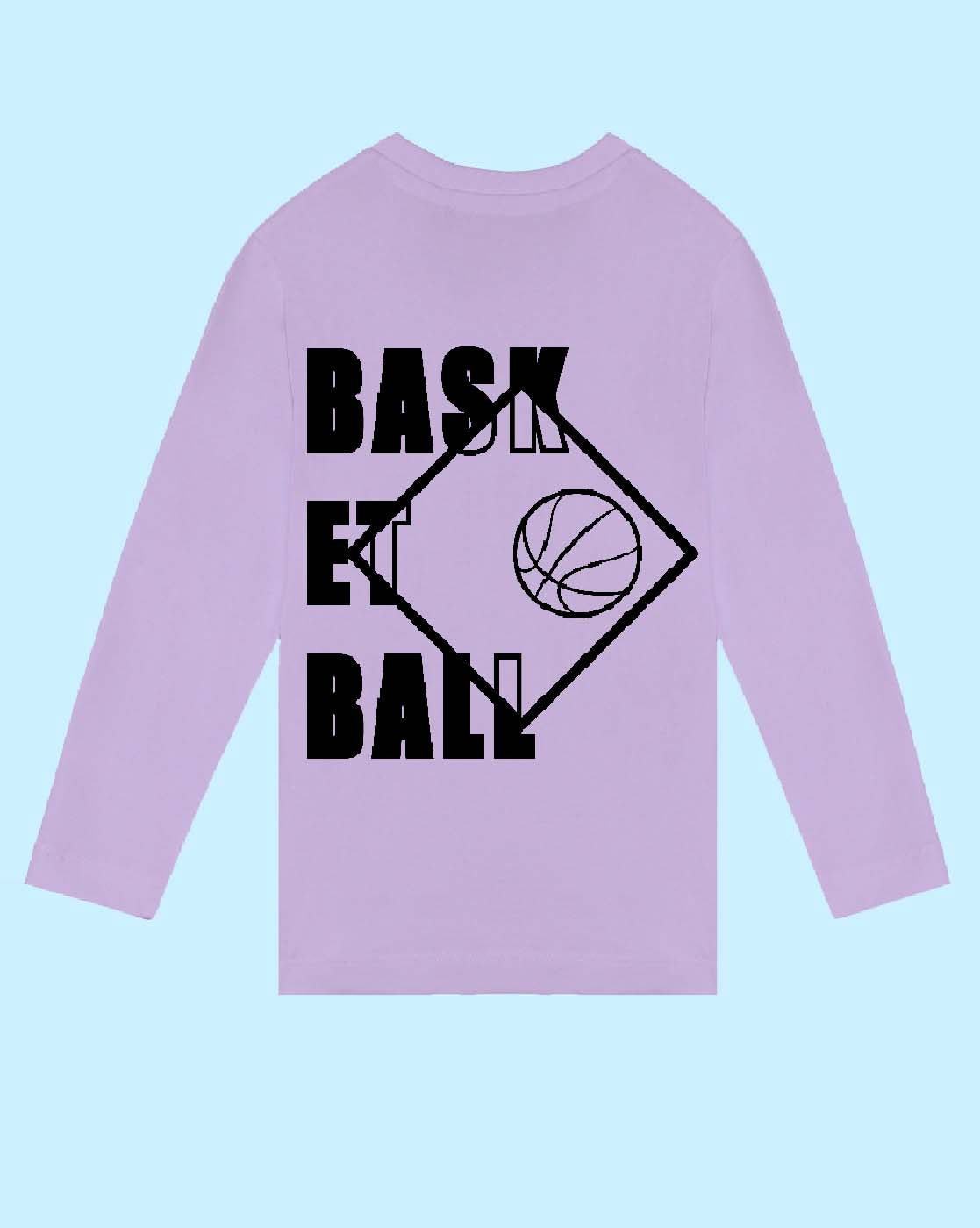 Nusyl Lilac Basketball Graphic Printed Boy's  T-Shirt