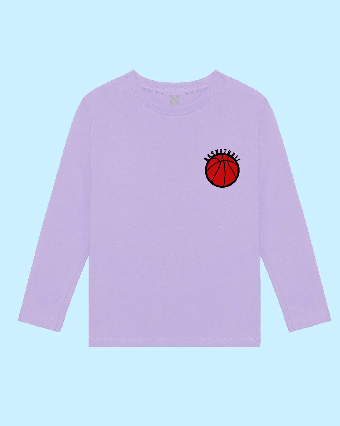 Nusyl Lilac Basketball Graphic Printed Boy's  T-Shirt