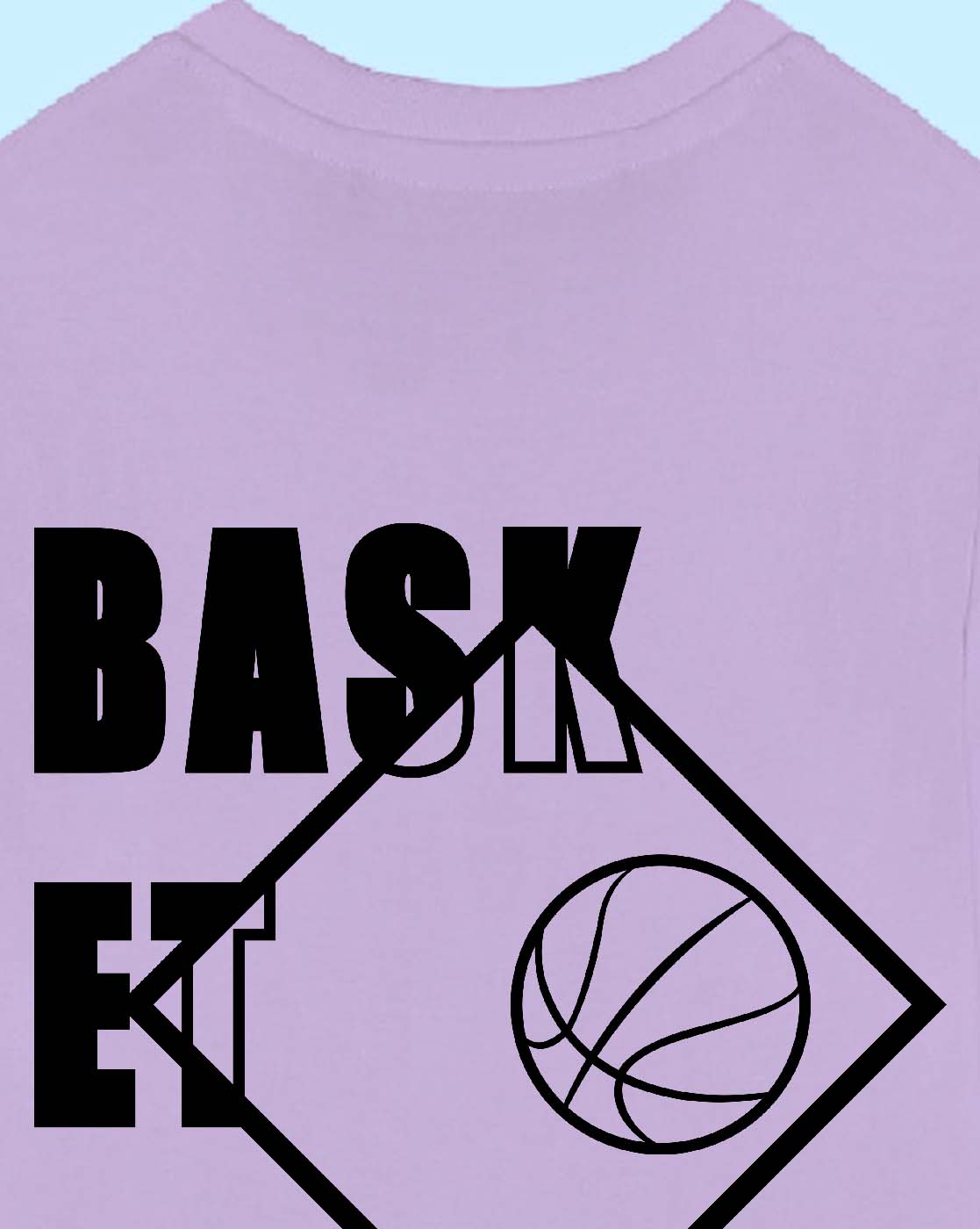Nusyl Lilac Basketball Graphic Printed Boy's  T-Shirt