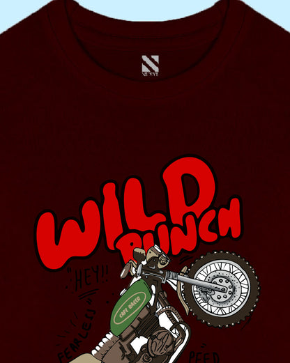 Nusyl Wine Bike and text Printed Boy's  T-Shirt