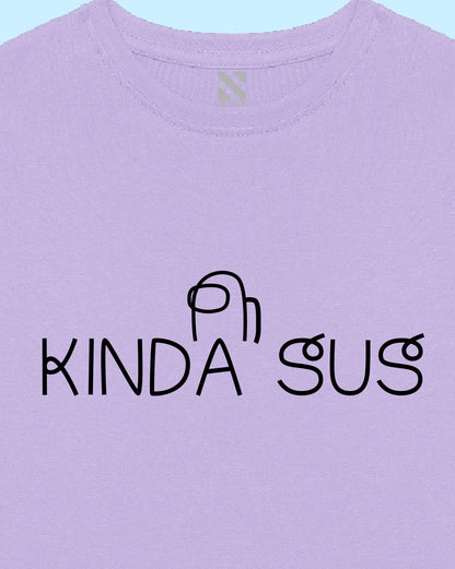 Nusyl Lilac kinda Sus Text Printed Boy's  T-Shirt
