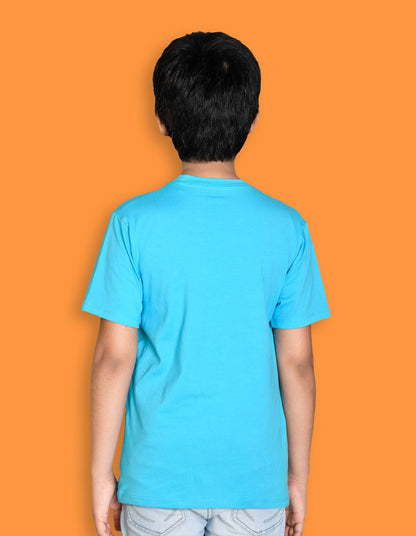 NUSYL Boys Black & Yellow & Sky Blue Text & Basketball Printed Half Sleeves T-shirt - Pack of 3