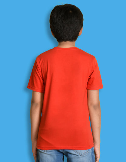 NUSYL Boys Red & White & Beige Basketball & Text Printed Half Sleeves T-shirt - Pack of 3