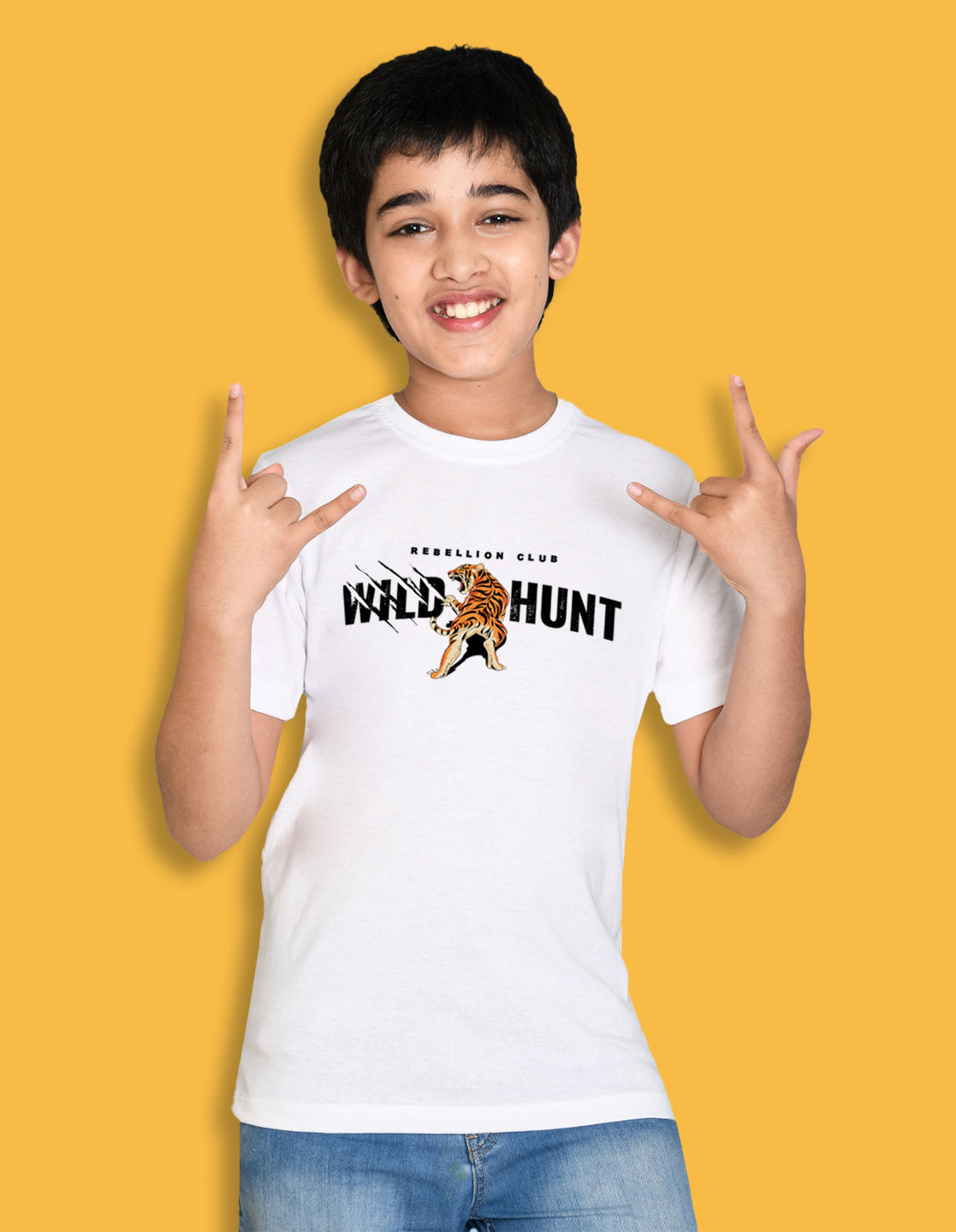 NUSYL Boys Brown & White & Green Wild Hunt Text Printed Half Sleeves T-shirt - Pack of 3