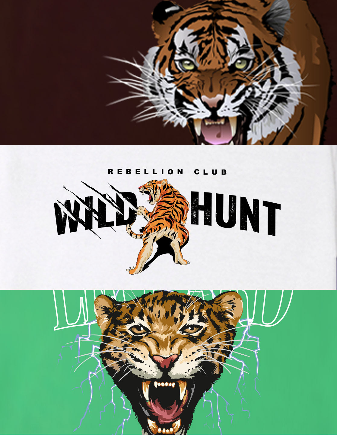 NUSYL Boys Brown & White & Green Wild Hunt Text Printed Half Sleeves T-shirt - Pack of 3