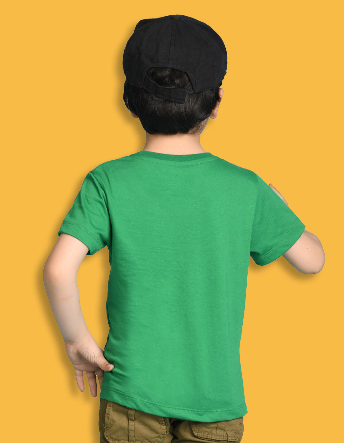 NUSYL Boys Brown & White & Green Wild Hunt Text Printed Half Sleeves T-shirt - Pack of 3