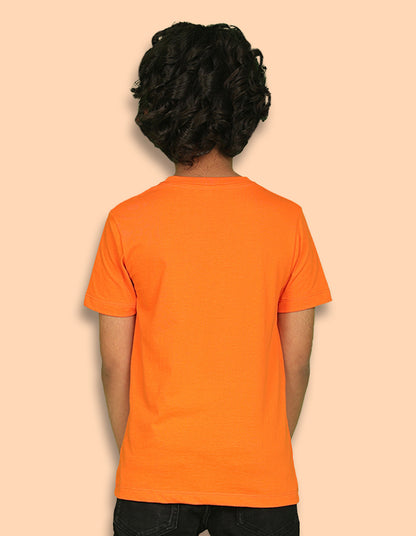 NUSYL Boys Sky Blue & Black & Orange Multi Text Printed Half Sleeves T-shirt - Pack of 3