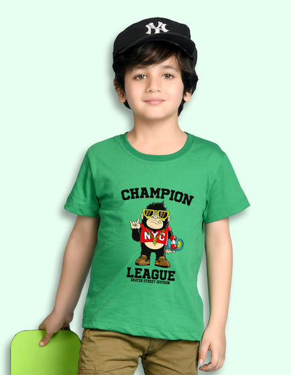 NUSYL Boys Yellow & Black & Green Multi Graphic Printed Half Sleeves T-shirt - Pack of 3