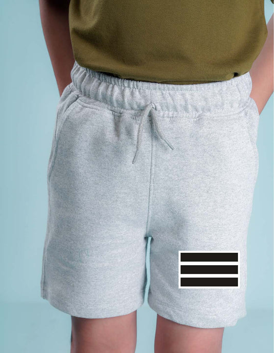 Nusyl Lines Printed Grey Boys Shorts