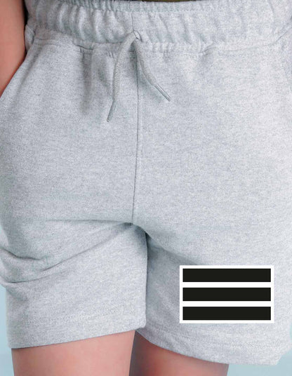 Nusyl Lines Printed Grey Boys Shorts