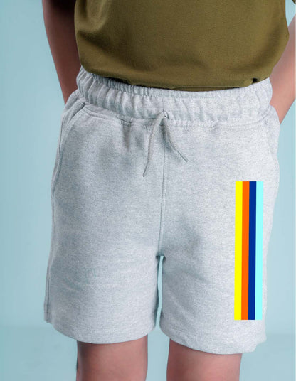 Nusyl colourful lines  Printed Grey Boys Shorts