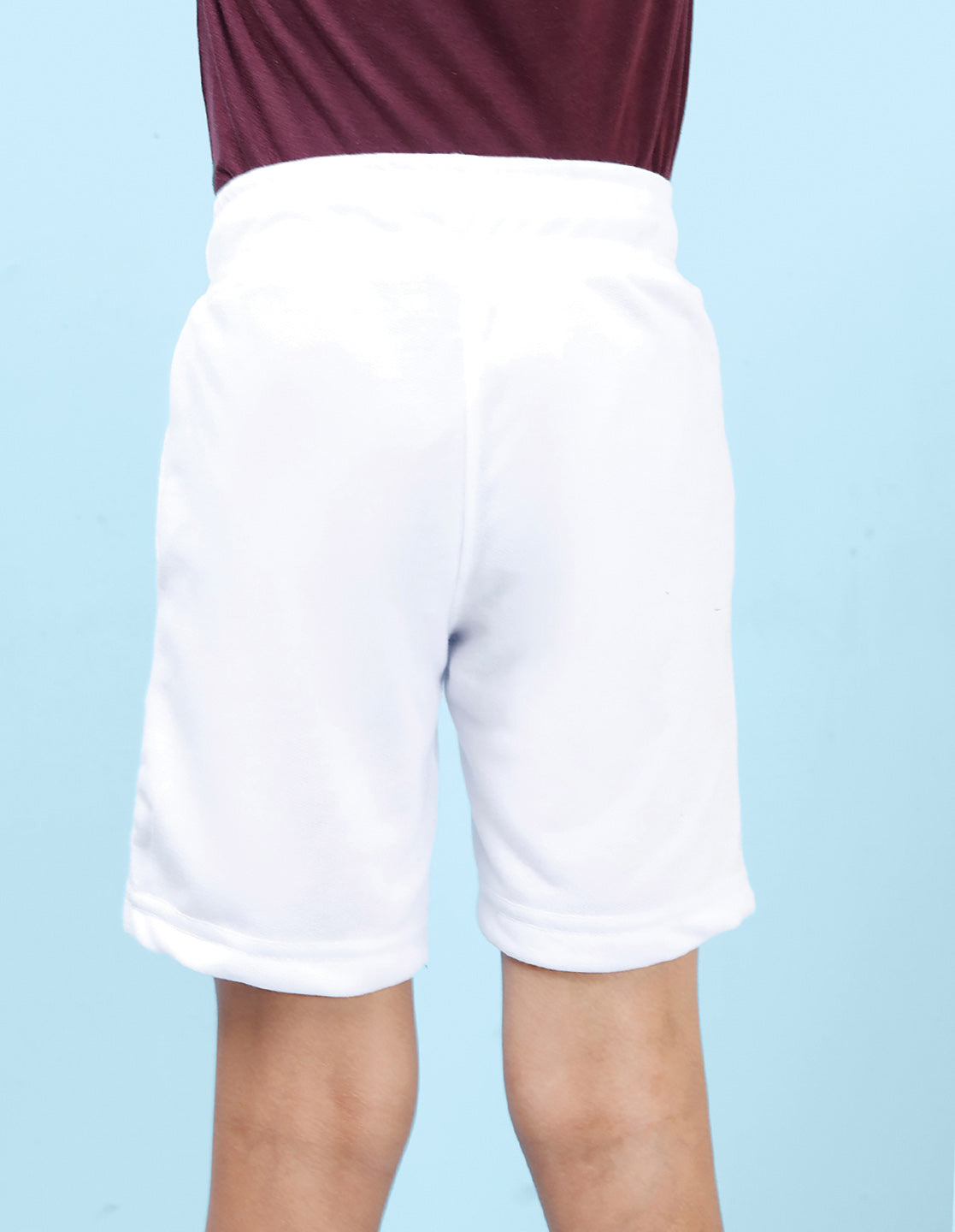 Nusyl Boys White Let's eat Text Printed Shorts