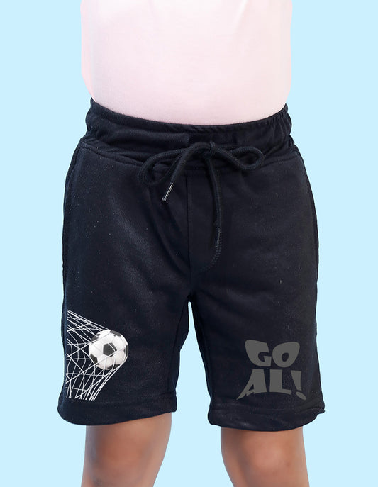 Nusyl Boys Black Basketball Printed Shorts