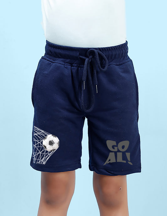 Nusyl Boys Navy Blue Basketball Printed Shorts