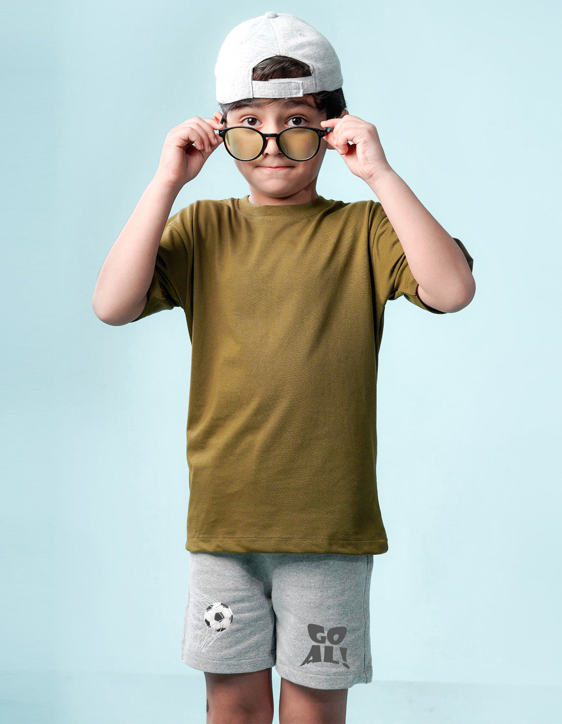 Nusyl Boys Grey Basketball Printed Shorts