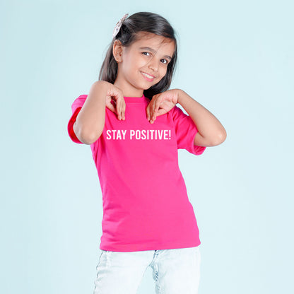 Nusyl Girls Hot Pink Printed Oversized T-shirt