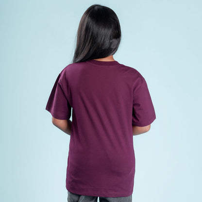 Nusyl Girls Wine Printed Oversized T-shirt