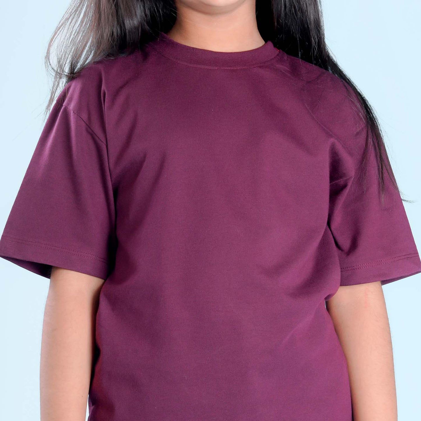 Nusyl Girls Wine Printed Oversized T-shirt