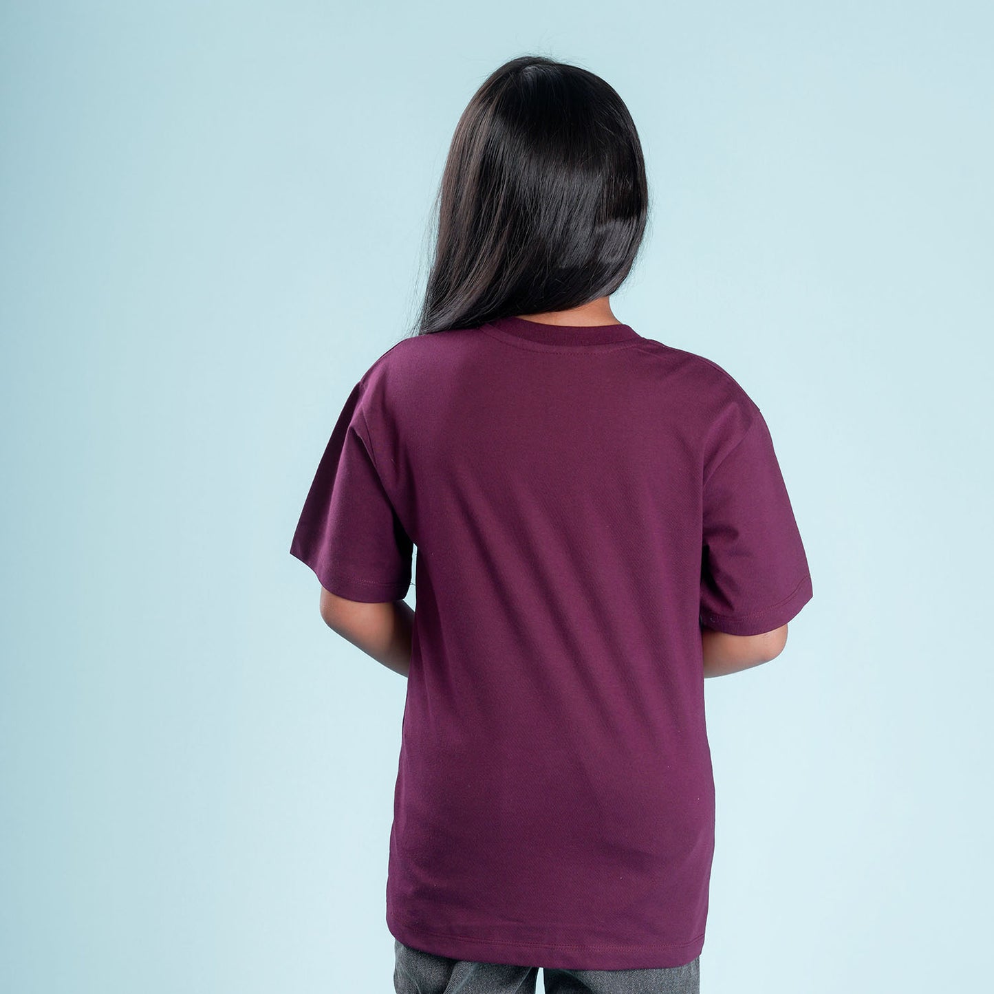 Nusyl Girls Wine Printed Oversized T-shirt