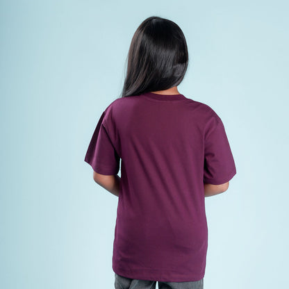 Nusyl Girls Wine Printed Oversized T-shirt