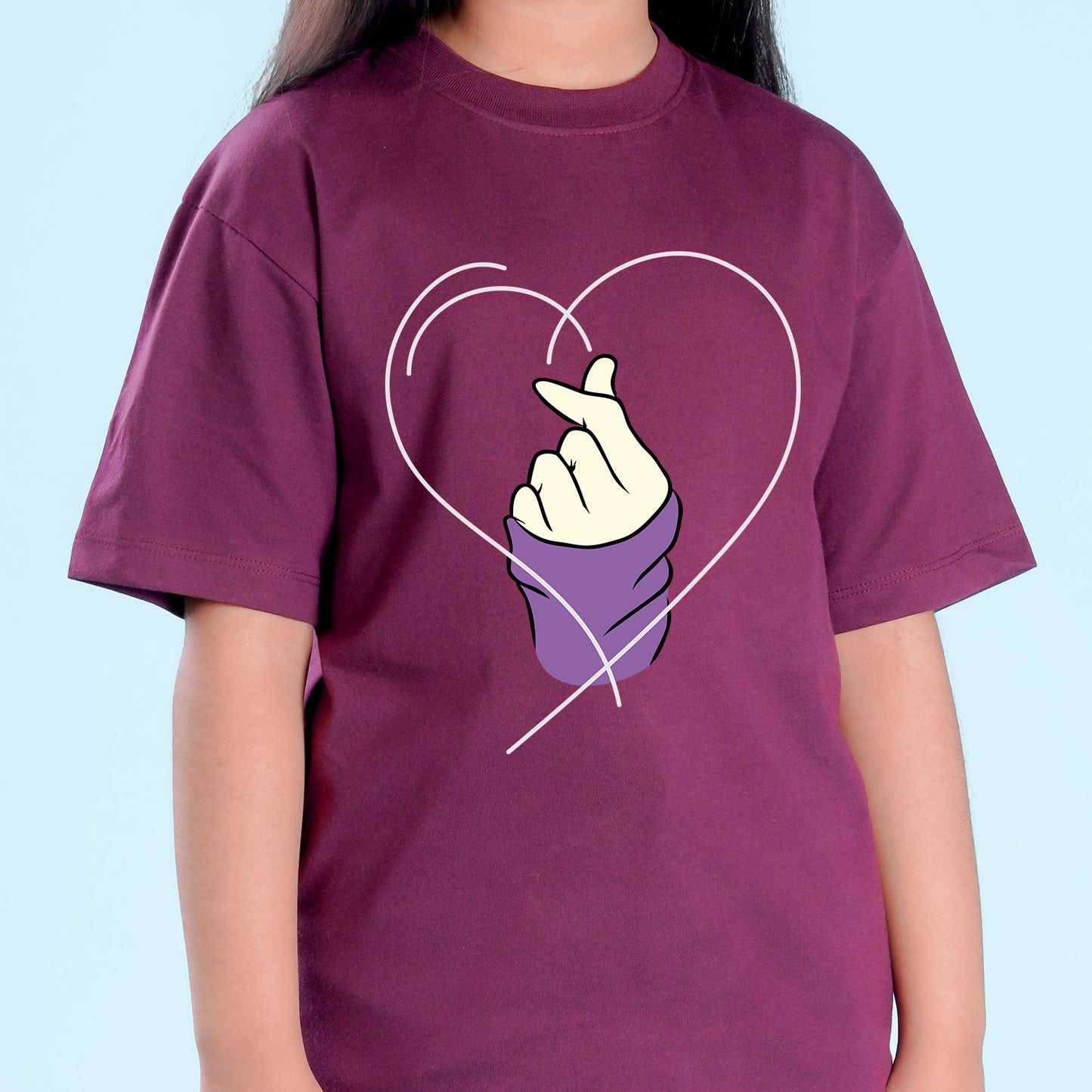 Nusyl Girls Wine Printed Oversized T-shirt