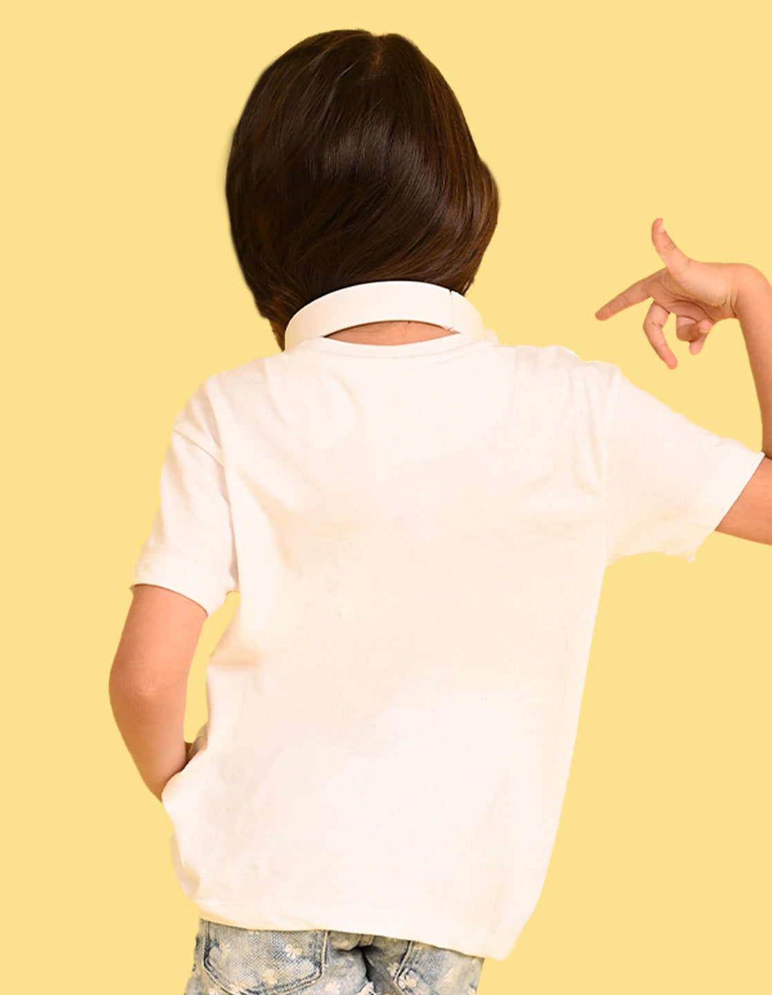 Nusyl Girls White Sweet Summertime Text Printed  Short sleeve Cotton Blend Oversized T-shirts