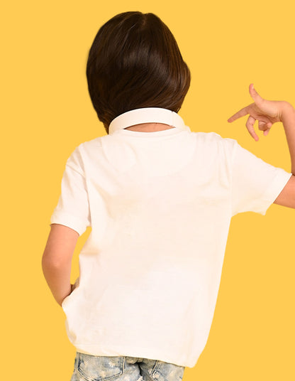 Nusyl Girls White Cat & Text Printed  Short sleeve Cotton Blend Oversized T-shirts